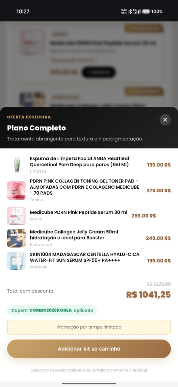 Tela Korea Care com Plano Completo e desconto